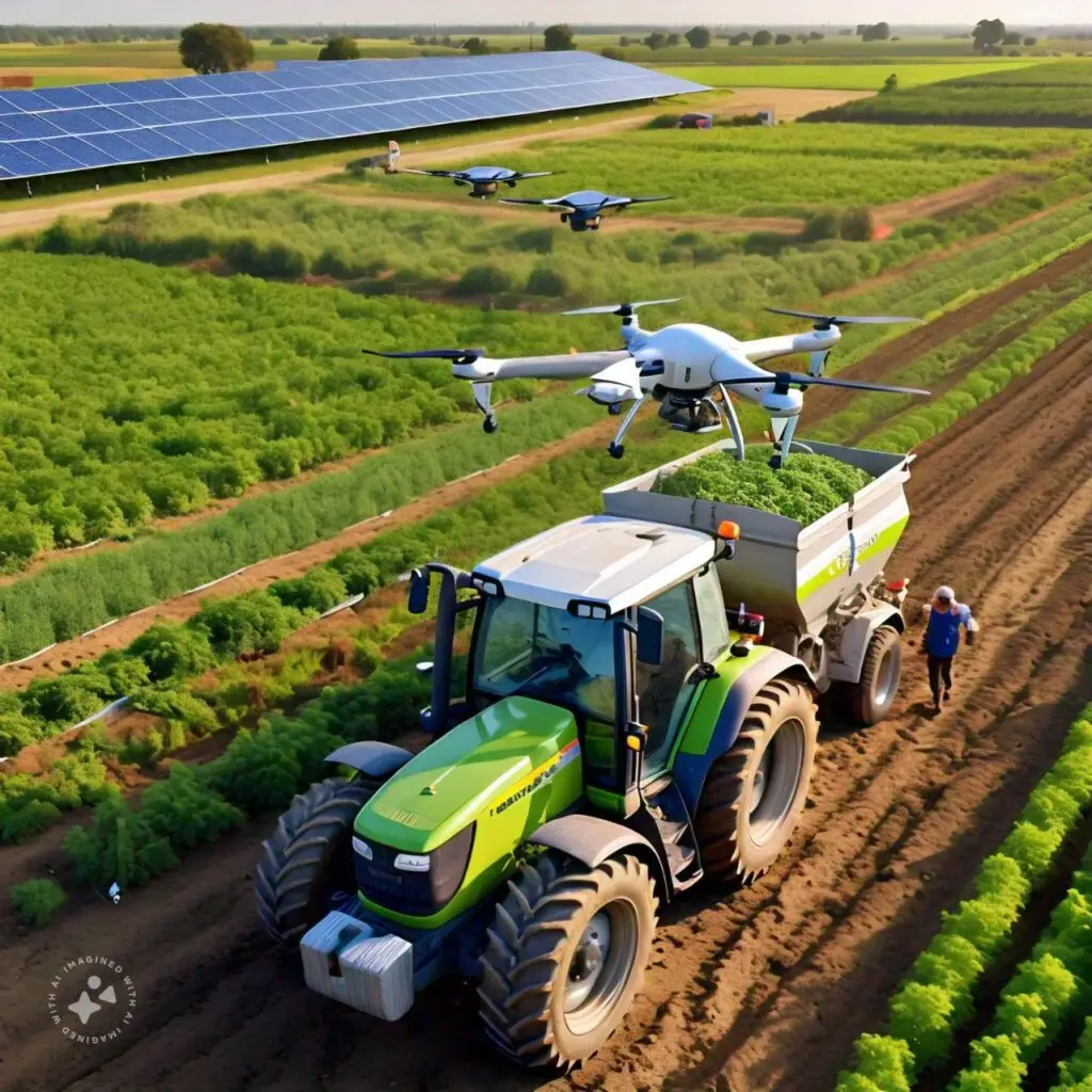 farmers using Climate-Smart Agriculture techniques. (illustration)